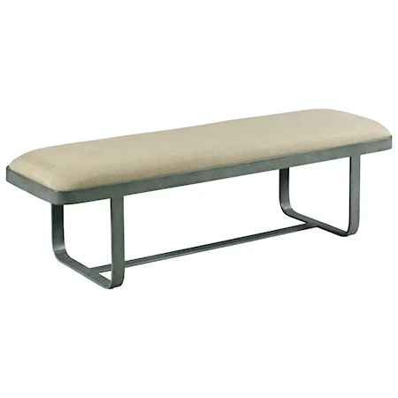 Contemporary Cast Upholstered Bench